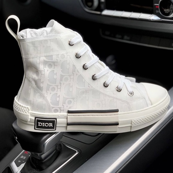 Dior b23 oblique high top sneakers - Picture 4 of 8